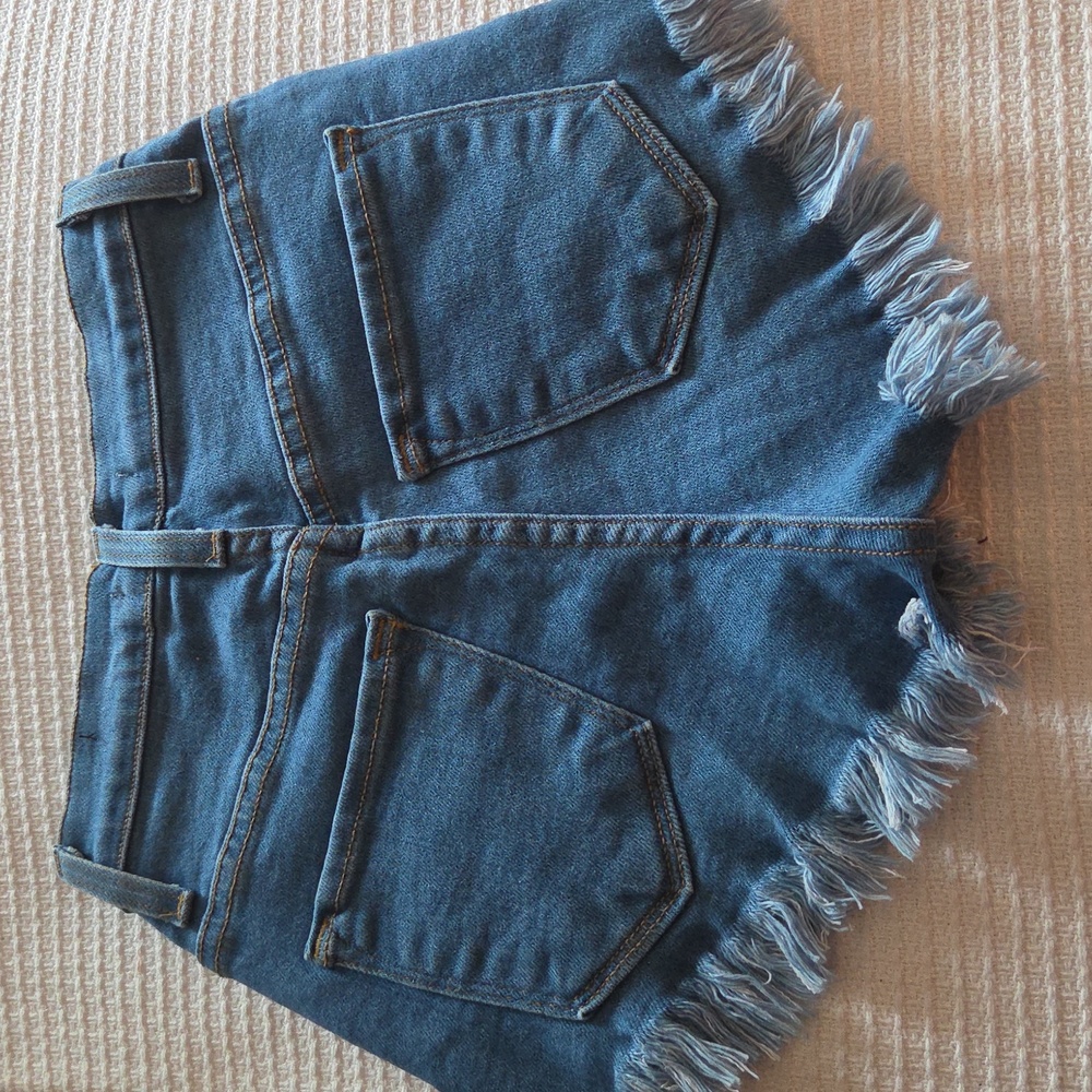 Fashion Nova Light Blue Denim Distressed Jeans - Picture 7 of 7